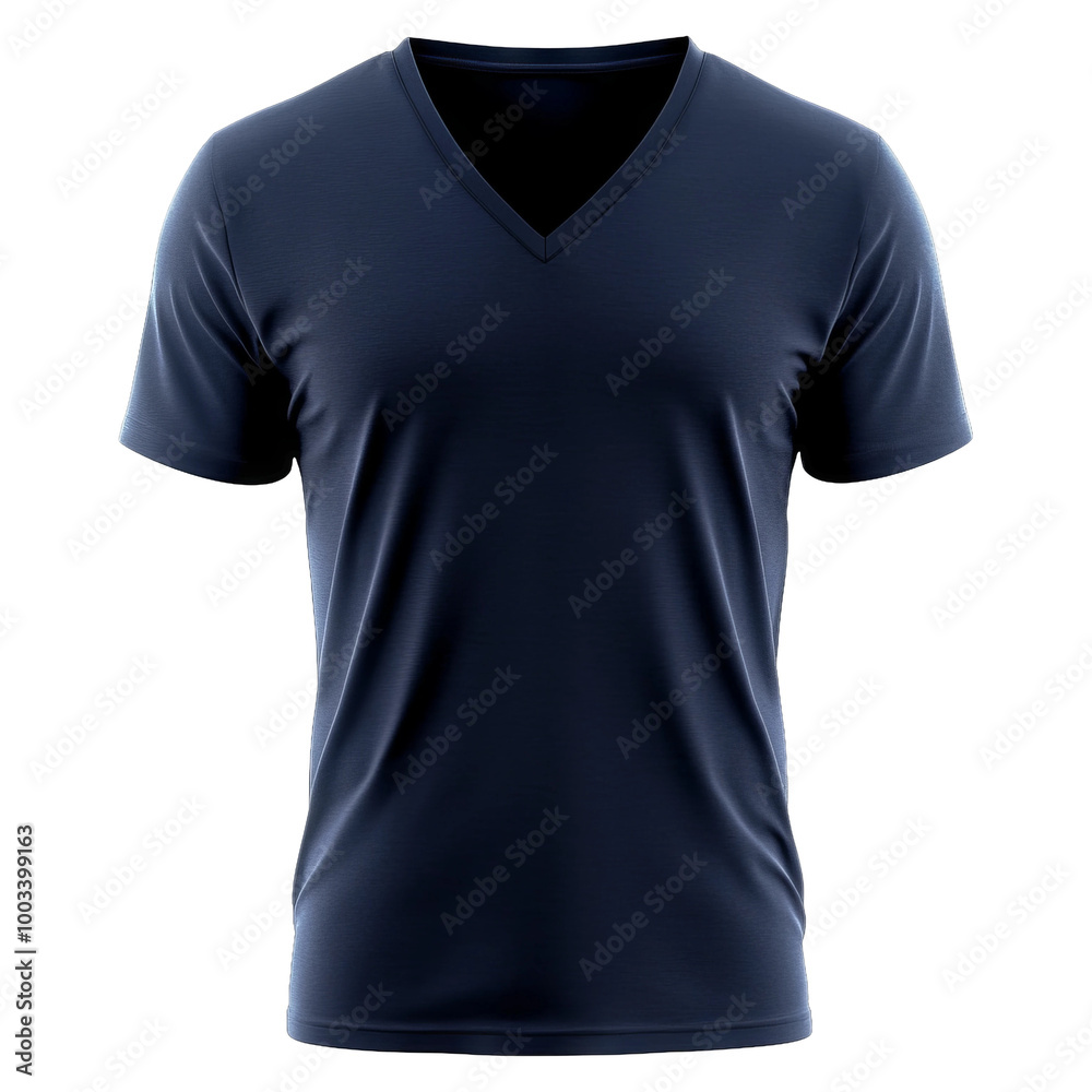 Dark v-neck t-shirt on transparent background Dark v-neck t-shirt on transparent background
