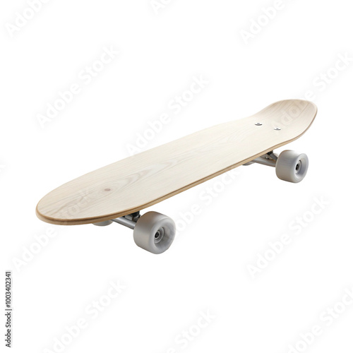 simplicity of a single skateboard, its wheels poised for motion transparent PNG background 