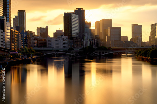 Wallpaper Mural 天満橋から見る中の島の夕景 Torontodigital.ca