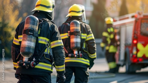 Firefighters Staying Calm Under Pressure in Action photo