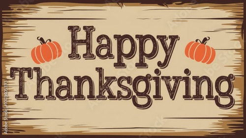 A Thanksgiving banner with the text 