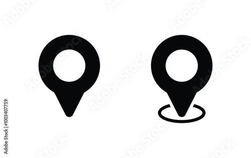 pin maps icon, location sign vector