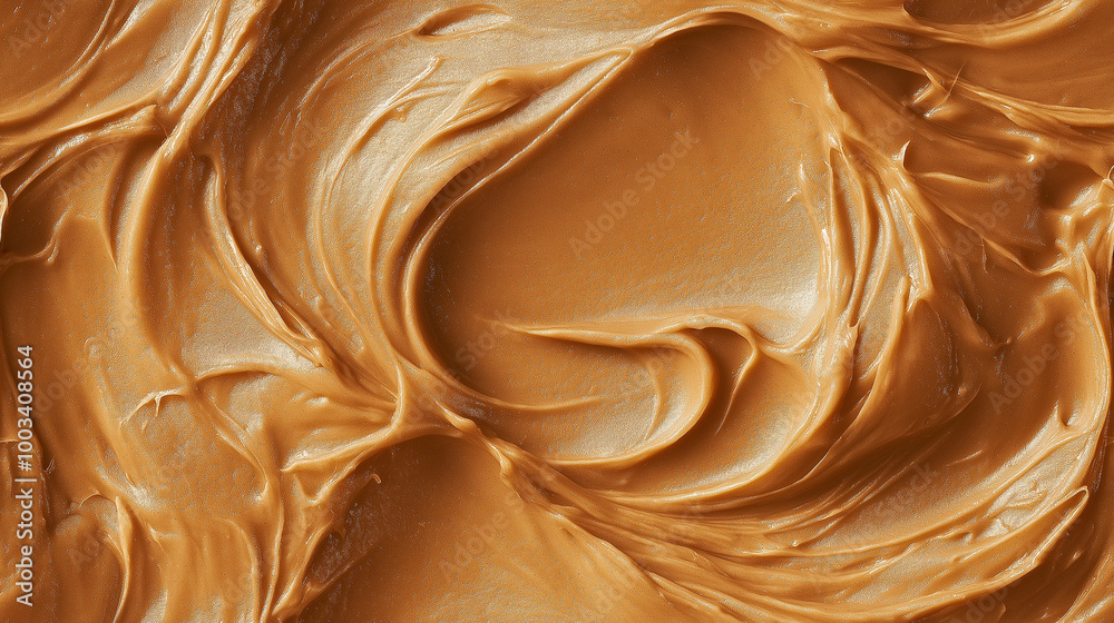 a close-up, top-down view of chestnut paste spread across the frame, filling the image with its soft brown color and creamy, dense texture a close-up, top-down view of chestnut paste spread across the frame, filling the image with its soft brown color and creamy, dense texture