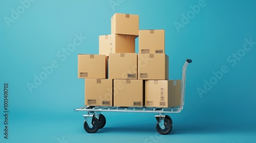 Cart Full of Boxes photo