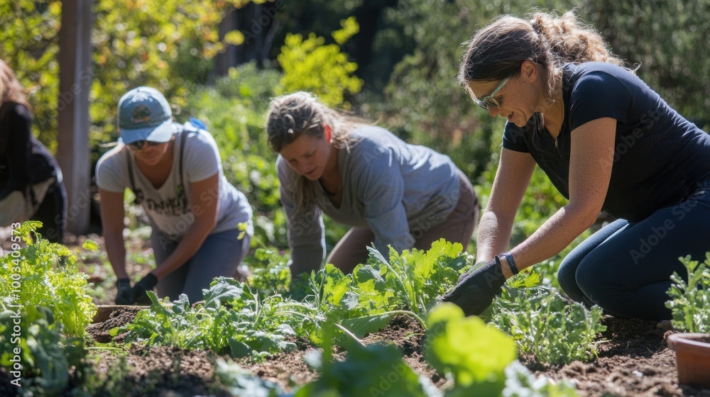 Show a workshop where participants learn sustainable gardening techniques, such as permaculture and water conservation Show a workshop where participants learn sustainable gardening techniques, such as permaculture and water conservation