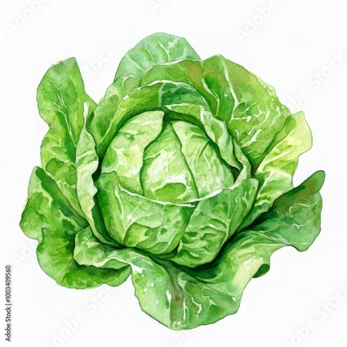 Wallpaper Mural Cabbage Vegetable Botanical Illustration Torontodigital.ca