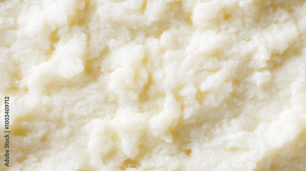 a close-up, top-down view of daikon puree spread across the entire frame, showcasing its pale white color and smooth texture a close-up, top-down view of daikon puree spread across the entire frame, showcasing its pale white color and smooth texture
