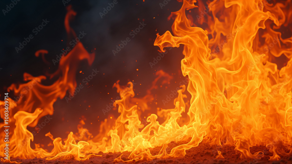 Fototapeta premium fire in the fireplace