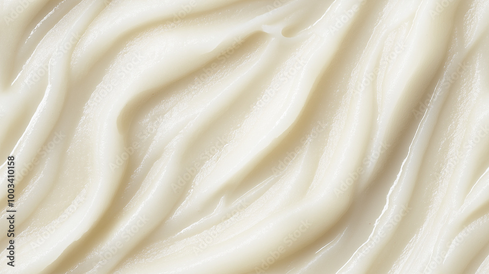 a close-up, top-down view of daikon puree spread across the entire frame, showcasing its pale white color and smooth texture a close-up, top-down view of daikon puree spread across the entire frame, showcasing its pale white color and smooth texture