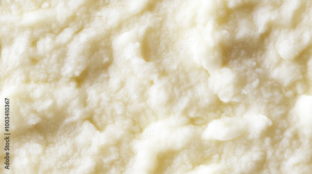 a close-up, top-down view of daikon puree spread across the entire frame, showcasing its pale white color and smooth texture a close-up, top-down view of daikon puree spread across the entire frame, showcasing its pale white color and smooth texture