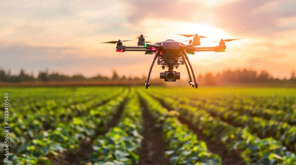 Show farmers using drones and smart irrigation systems to monitor and manage their crops efficiently Show farmers using drones and smart irrigation systems to monitor and manage their crops efficiently