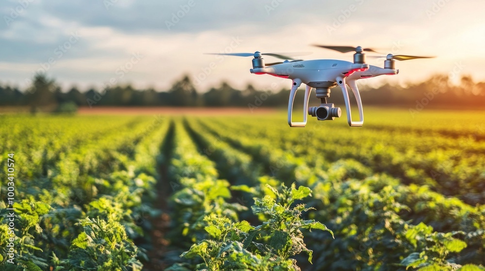 Show farmers using drones and smart irrigation systems to monitor and manage their crops efficiently Show farmers using drones and smart irrigation systems to monitor and manage their crops efficiently