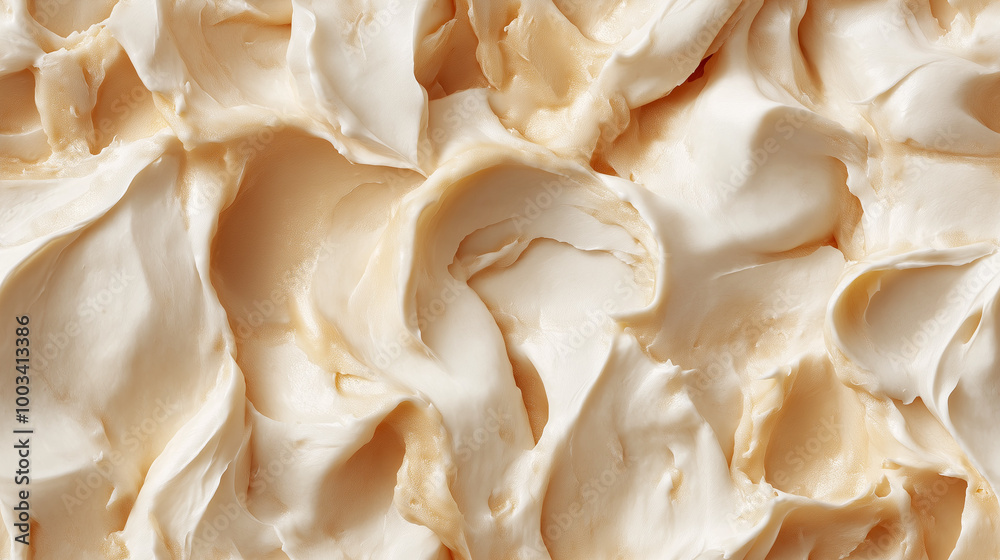 a close-up, top-down view of peanut and cashew butter spread across the frame, filling the image with a combination of light brown and ivory colors a close-up, top-down view of peanut and cashew butter spread across the frame, filling the image with a combination of light brown and ivory colors