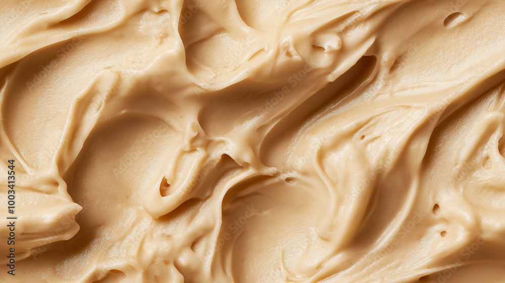 a close-up, top-down view of pecan and almond paste spread across the frame, filling the image with its soft brown and beige hues and smooth, creamy texture a close-up, top-down view of pecan and almond paste spread across the frame, filling the image with its soft brown and beige hues and smooth, creamy texture