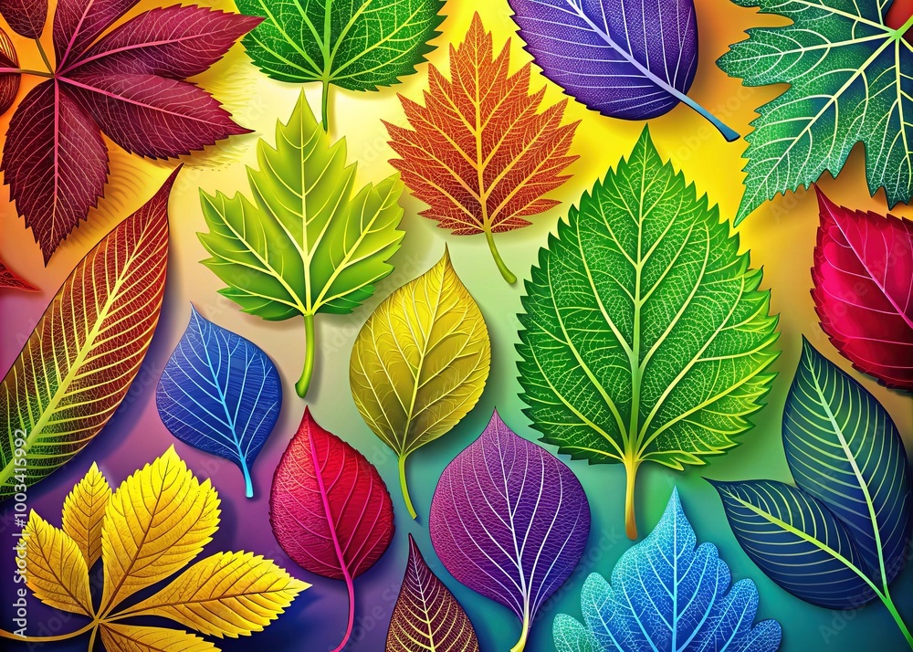 Obraz premium Leaf silhouettes evoke elegance, perfect for nature-themed designs and artistic projects. Infuse your creations with these delicate illustrations to inspire organic beauty and creativity.