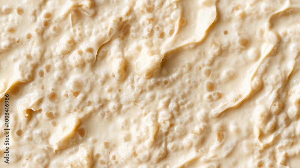 a close-up, top-down view of tahini spread across the frame, filling the image with its creamy white color and smooth, dense texture a close-up, top-down view of tahini spread across the frame, filling the image with its creamy white color and smooth, dense texture