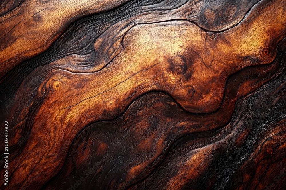 realistic mahogany wood texture capturing the intricate grain patterns and rich hues creating a sophisticated and elegant background suitable for both design and decorative purposes