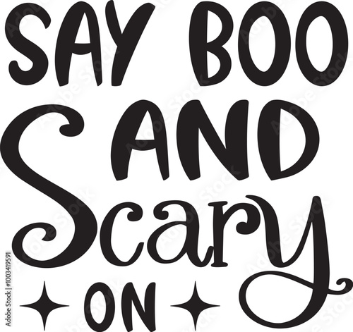 say boo and scary on SVG