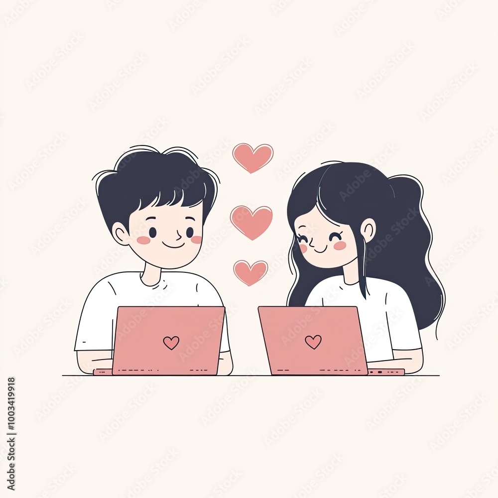 Workplace Romance Between Smiling Coworkers Workplace Romance Between Smiling Coworkers