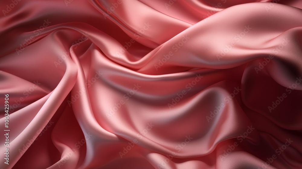 Obraz premium Draped Pink Satin Fabric Background Texture