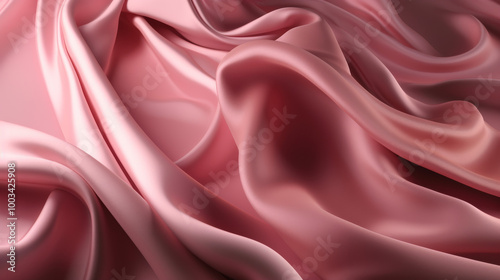 Abstract Pink Silk Drape  Smooth Fabric Texture