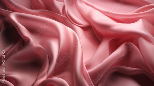 Pink Silk Fabric Drape Background Texture