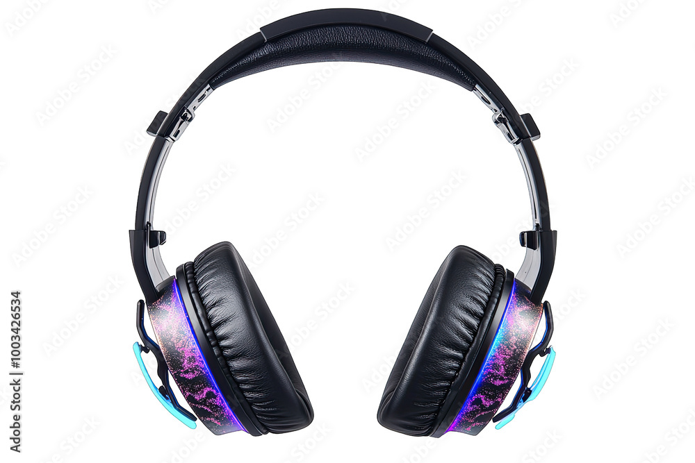Stylish headphones with vibrant lighting, perfect for immersive audio experiences and modern tech enthusiasts. Stylish headphones with vibrant lighting, perfect for immersive audio experiences and modern tech enthusiasts.