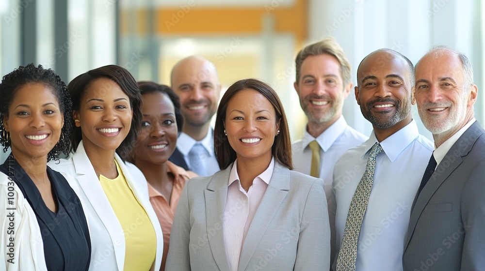 Diverse Group of Professionals in Bright Office Setting Diverse Group of Professionals in Bright Office Setting