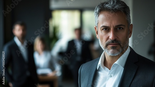 Confident Man in Business Suit in Office Environment