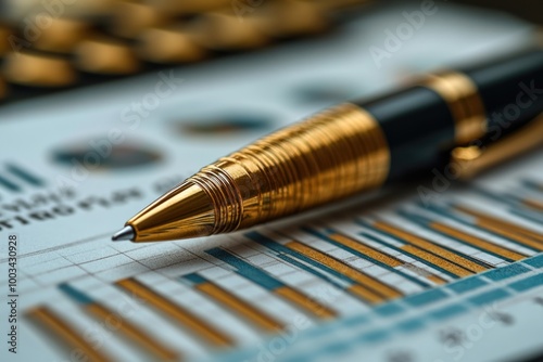 Obraz na płótnie Visualizing Cash Flow Projections and Financial Forecasts with Detailed Graphs on Paper w salonie