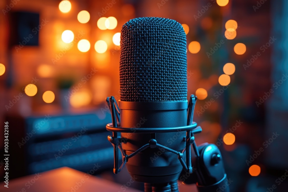 Intimate Professional Recording Studio Setup with Microphone and Ring Light for Perfect Audio Sess Intimate Professional Recording Studio Setup with Microphone and Ring Light for Perfect Audio Sess