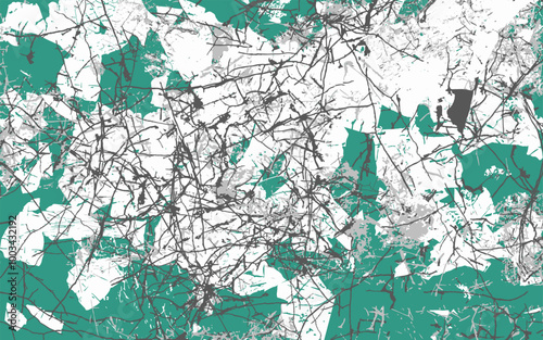 walls crumbled faded paint cracks green and white background