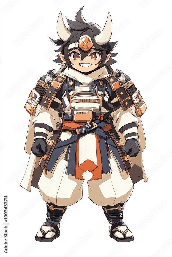 Young Boy in Samurai Armor Young Boy in Samurai Armor