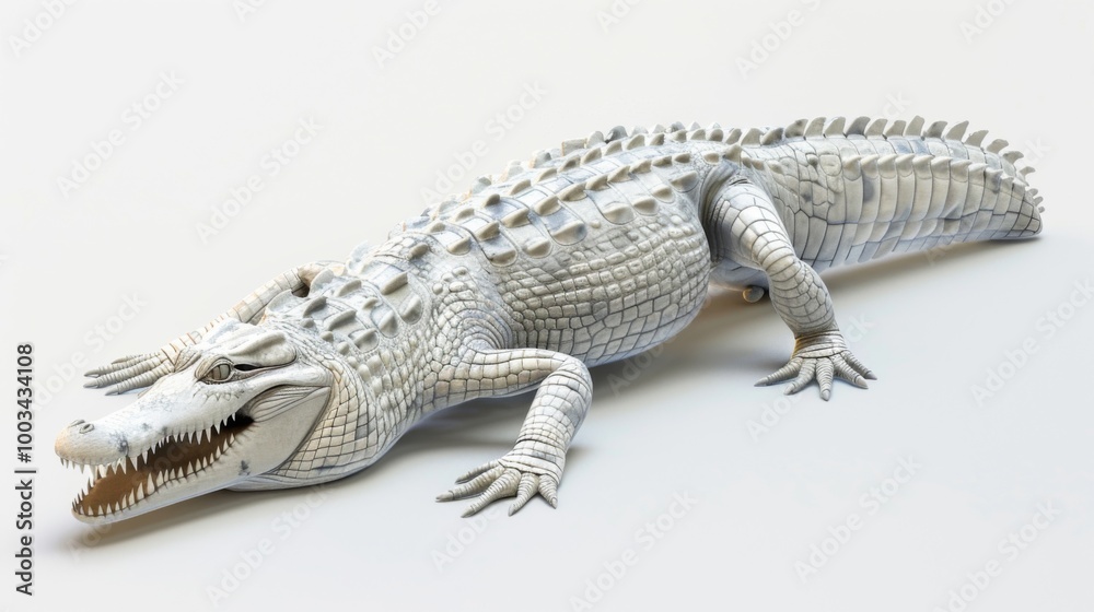 Minimalist 3D Saltwater Crocodile Model Minimalist 3D Saltwater Crocodile Model