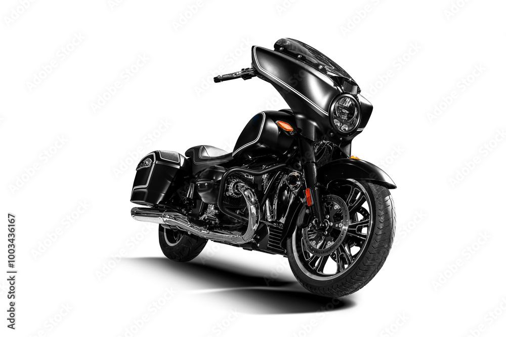 Classic luxury touring motorcycle isolated on white background Classic luxury touring motorcycle isolated on white background