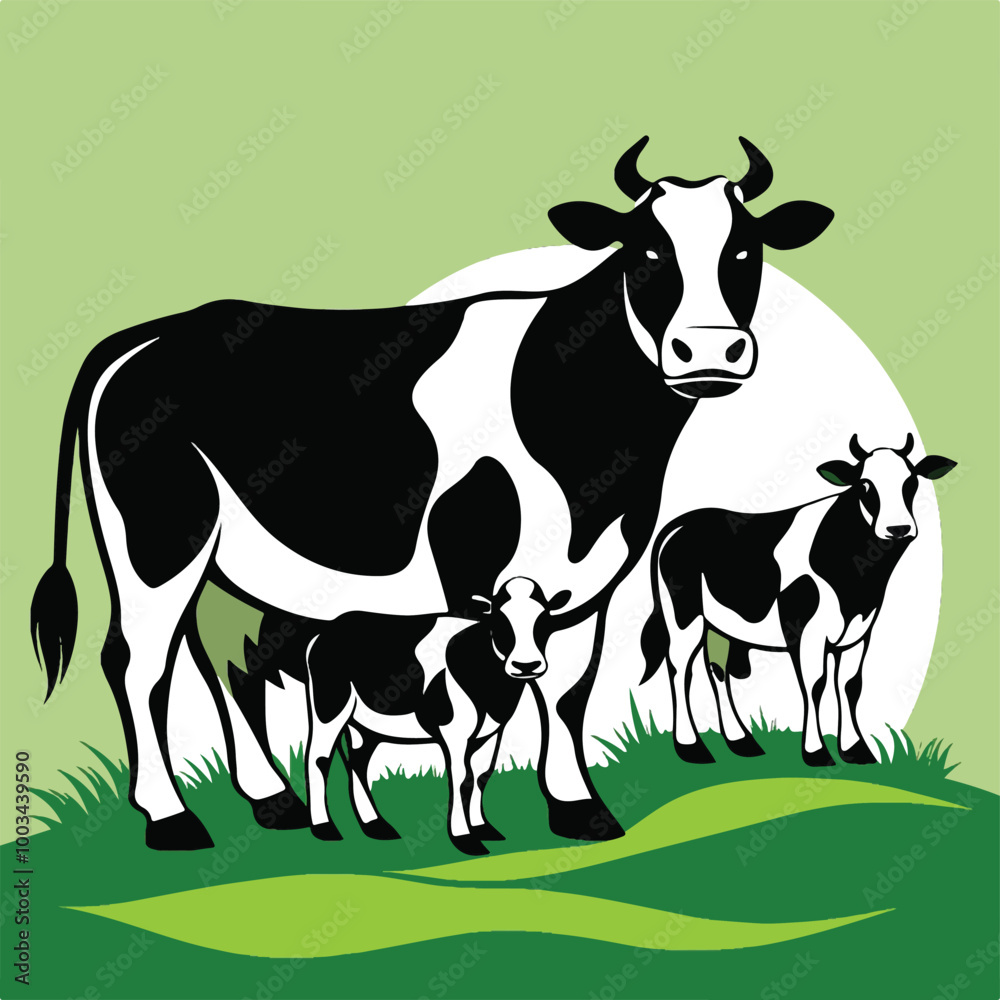 Fototapeta premium cow on a meadow