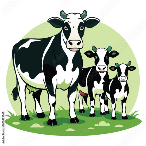 cows on a meadow
