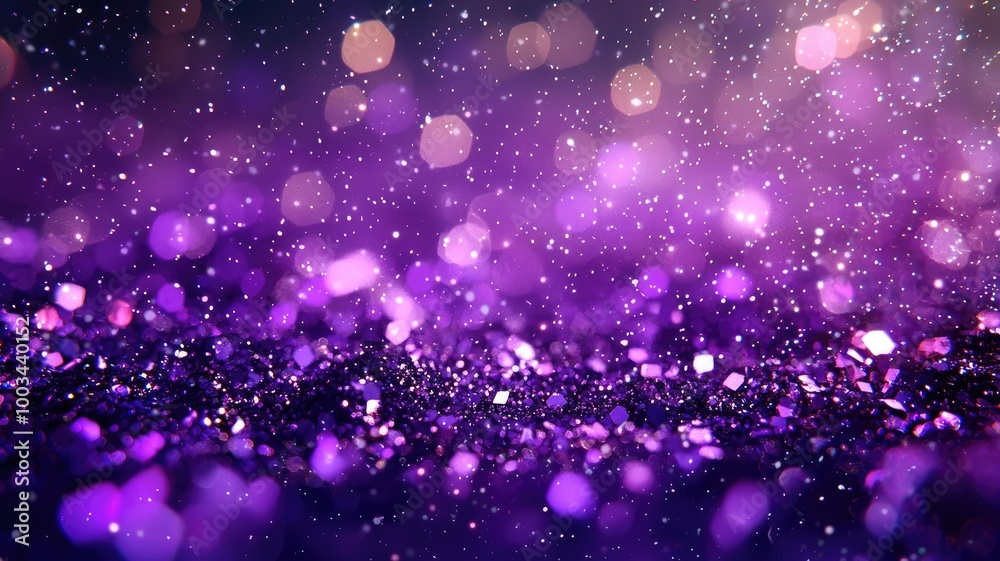 Abstract Purple Glitter and Bokeh Background Abstract Purple Glitter and Bokeh Background