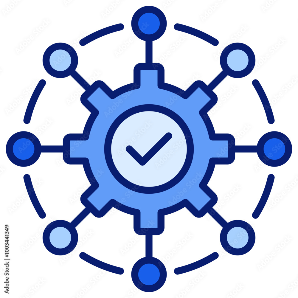 Integration Icon Blue Color Icon Integration Icon Blue Color Icon