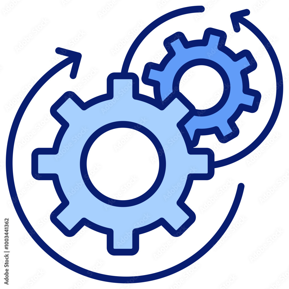 Automation Icon Blue Color Icon Automation Icon Blue Color Icon