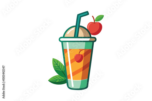 healthy drink vector silhouette on white background