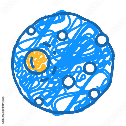 moon earth natural satellite doodle icon sketch vector. moon earth natural satellite sign. isolated symbol illustration