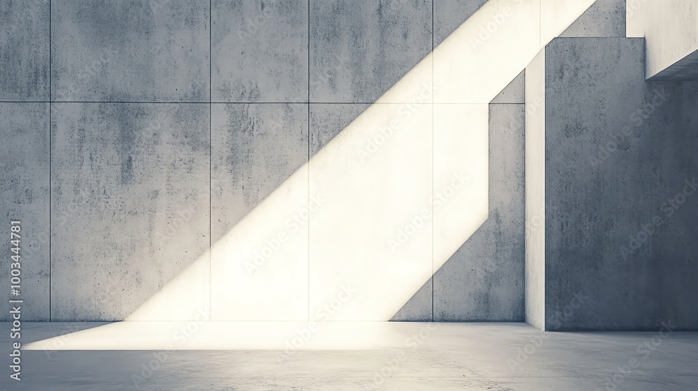 Obraz premium Concrete wall with dramatic light effect