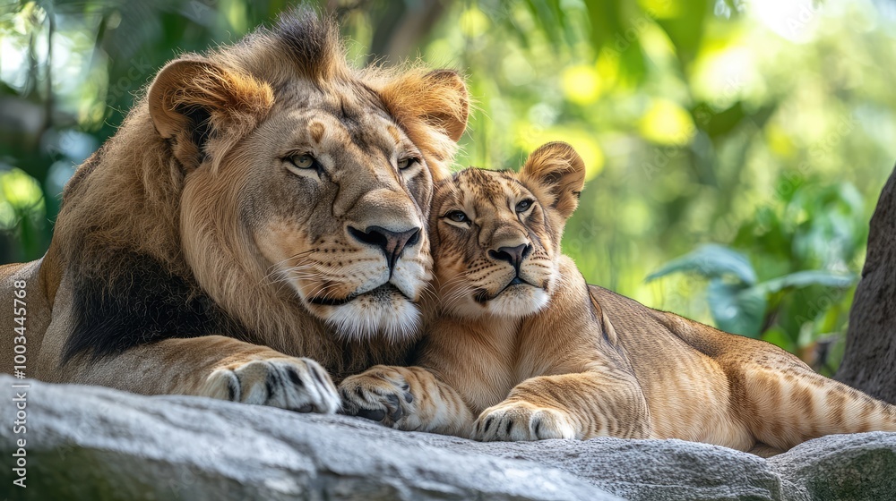 A majestic lion in the zoo showcasing its strong mane and fierce expression, embodying the essence of wildlife and the king of the jungle A majestic lion in the zoo showcasing its strong mane and fierce expression, embodying the essence of wildlife and the king of the jungle