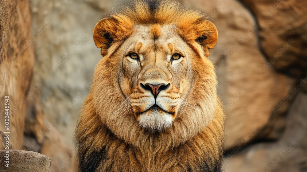A majestic lion in the zoo showcasing its strong mane and fierce expression, embodying the essence of wildlife and the king of the jungle A majestic lion in the zoo showcasing its strong mane and fierce expression, embodying the essence of wildlife and the king of the jungle