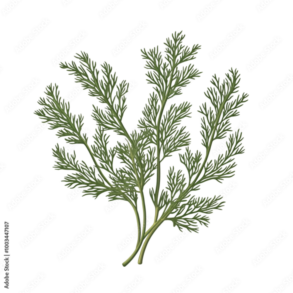 Fresh dill on white and transparent background. PNG cutout. Fresh dill on white and transparent background. PNG cutout.