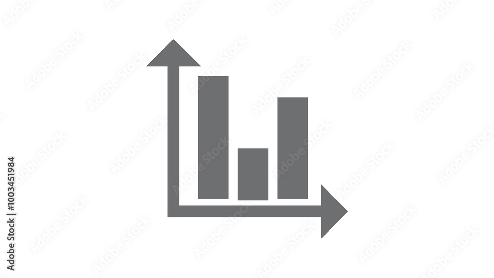 business graph with arrow