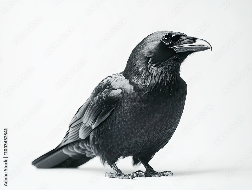 Fototapeta premium Raven isolated on white background