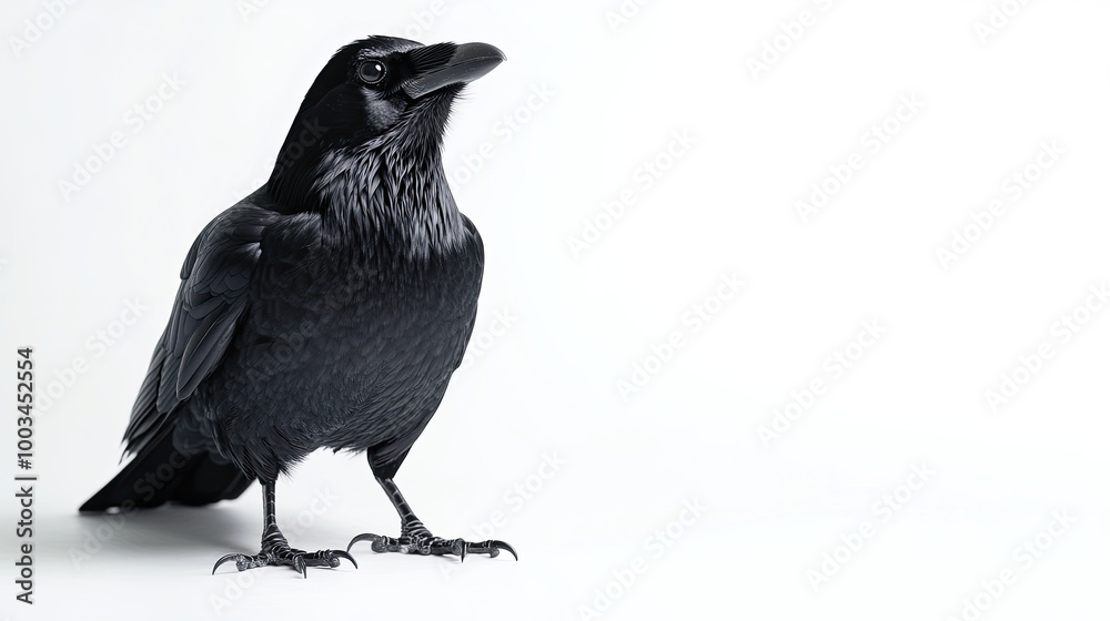 Fototapeta premium Raven isolated on white background