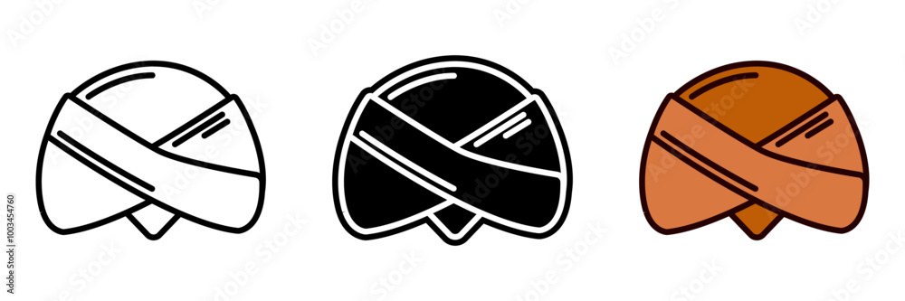 Traditional Hats Icon, culturally significant headwear worn during ceremonies or daily life, often handcrafted and reflecting regional Indonesian styles.